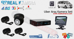 Uber ve Tüm Araçlara Uygun  4 lü  Araç Kamera Sistemi