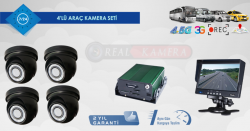 4'lü Araç Kamera Sistemi Full Mobil DVR
