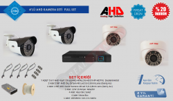 4'lü Hazır AHD Güvenlik Kamera Seti