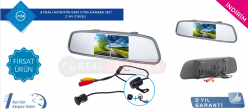 Aynalı Monitör (Dikiz Aynası Ve Monitör) Geri Vites Kameralı Hazır Set