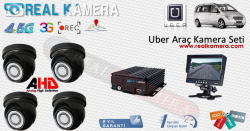 4lü AHD Araç Kamera Sistemi ( Uber ve Tüm Araçlara Uygun )