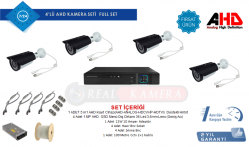 4'lü Hazır AHD Güvenlik Kamera Seti